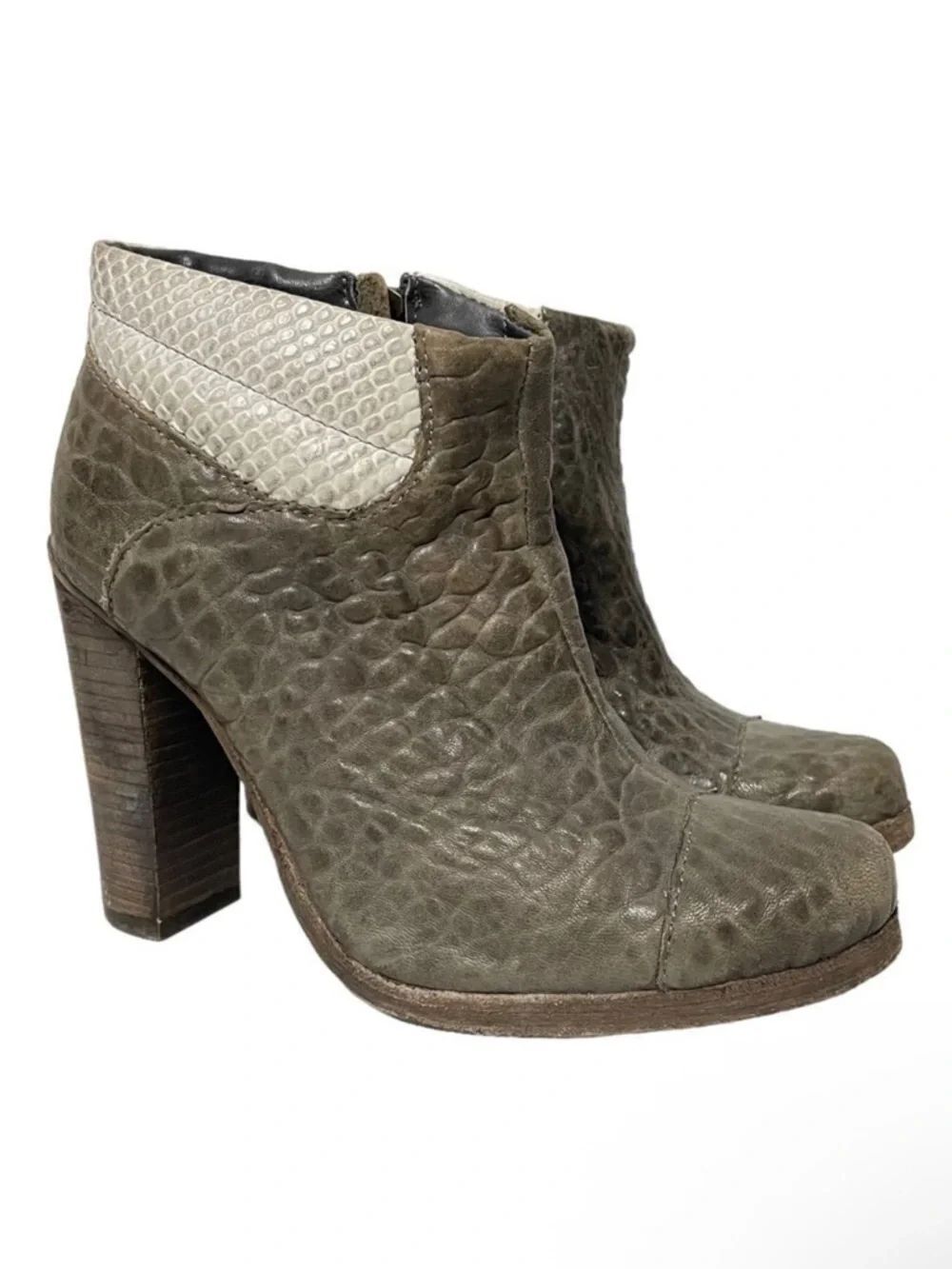 KSUBI Distressed Leather Booties 37